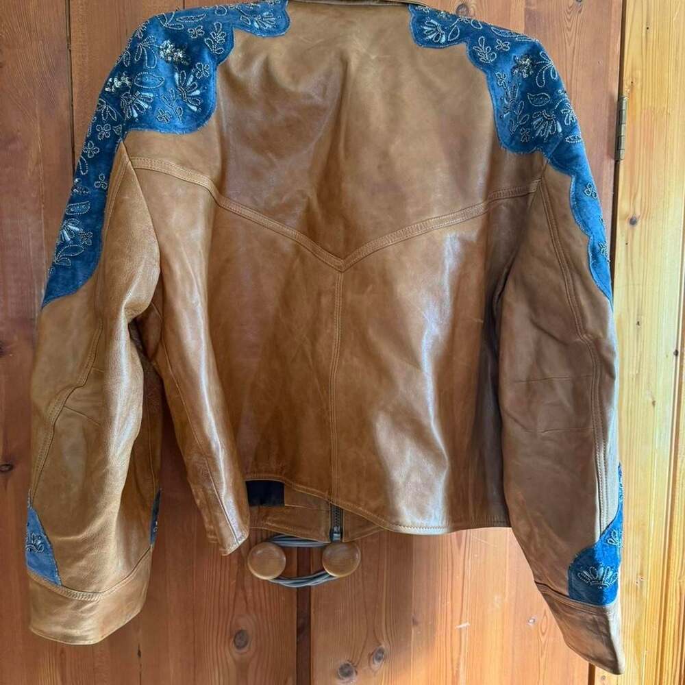 Free People Indie Rider Leather Bomber Jacket - Picture 8 of 8